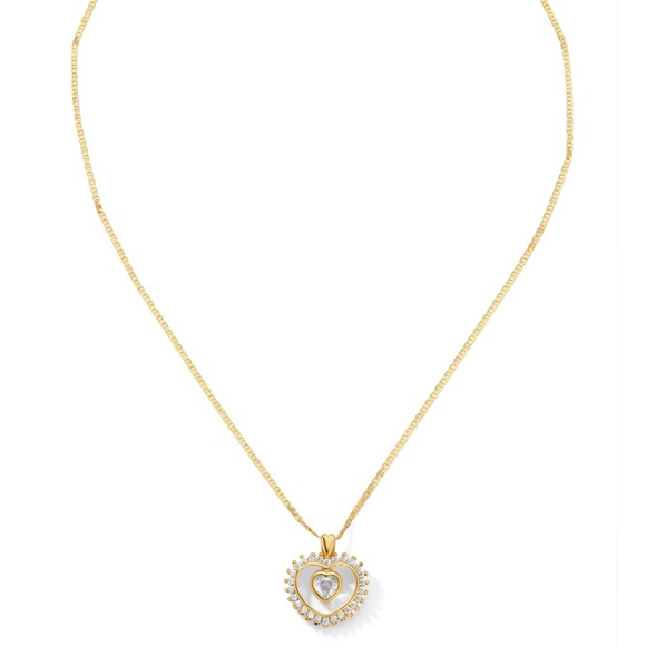 New Vanessa Mooney THE JOLENE HEART NECKLACE Heart pendant CZ necklace - Picture 2 of 4